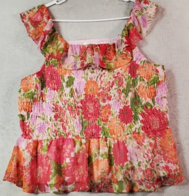 LC Lauren Conrad Blouse Top Women Size XXL Multi Polyester Sleeveless Round Neck - Image 1 of 4