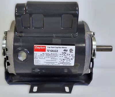Dayton 6XJ22 100-120/200-240 V 6.3 A 1/2 HP 1725 RPM ODP Cap Start Cap Run Motor - Image 1 of 4