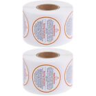  2 Pack Paper Candle Warning Stickers Removable Jar Decal Decals