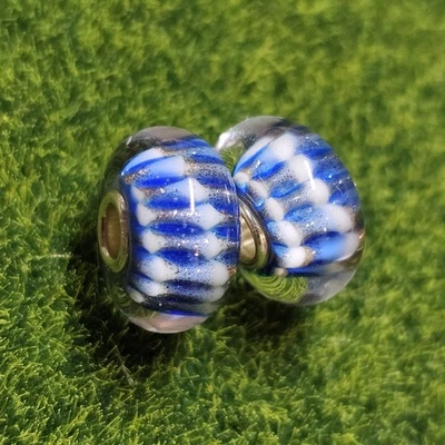 Trollbeads 🌊 Zafiro Sirena Tejido Dúo ÚNICO EN SU CLASE Único Foto 1 de 4