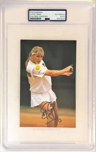 Steffi Graf 22x Grand Slam Tennis Titles Signed Auto 4x6 Photo Card PSA DNA (A) - Picture 1 of 1