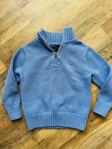 Polo Ralph Lauren 1/2 Zip Boys 4T blue - Picture 1 of 2