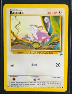 Rattata Common Base Set 2 089/130 LP - Picture 1 of 2
