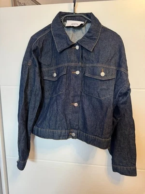 Damen Jeans Jacke Silvian Heach Größe 44 dunkelblau Jeansjacke - Bild 1 von 4