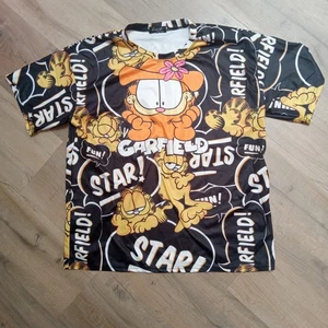 Vintage 90s Garfield Graphic Tee Unisex Lg Jim Davis Cartoon Cat Printed T‑Shirt - Picture 1 of 3