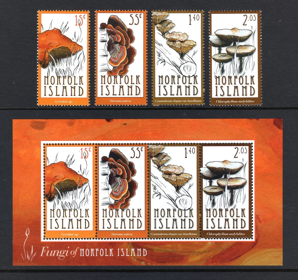 Juego de hongos M29698 Kiribati 2009 X4 + m/s UMM Sg 1057/61 Cat £17 Foto 1 de 1