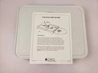 Cutco Cutting Board #126 Large 15"x12" Poly Prep Polypropylene With Drip Edge - Image 1 of 4