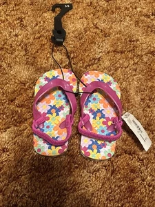 Kleinkinder Mädchen Sandalen Flipflops Blumenmuster Größe 5/6 - Bild 1 von 3