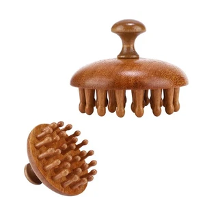 28 Nails Wood Therapy Massage Comb Scalp Head Massager For Body - Picture 1 of 8