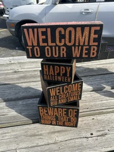 Happy Halloween table decor shelf decor stackable blocks - Picture 1 of 5