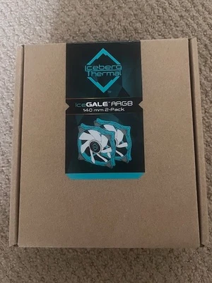 Iceberg Thermal ICEGALE14A-D0A IceGale - Case fan - ARGB - 140 mm - Teal 2-pack - Image 1 of 3