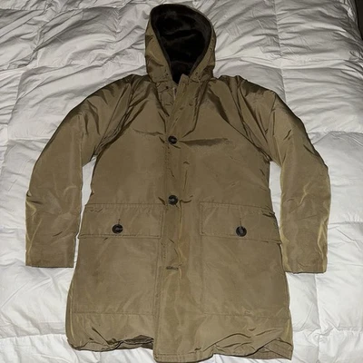 Vintage 70s 80s Eddie Bauer Premium Goose Down Parka Talon Zip Fur Hood Sz Small - Image 1 of 4