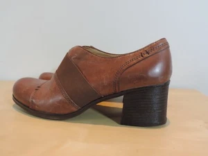 Naturalizer N5 bequeme braune Damen-Bootie mit Keilabsatz Clogs Halbschuhe 10 1/2 - Bild 1 von 8