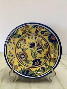 Juego de 4 platos de ensalada de almuerzo de melamina floral amarilla y azul Williams Sonoma - Imagen 1 de 6
