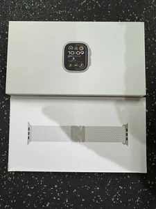Factory Unlocked Apple Watch Ultra 2 49MM Natural Titanium Milanese Band A2986 - Photo 1 sur 4