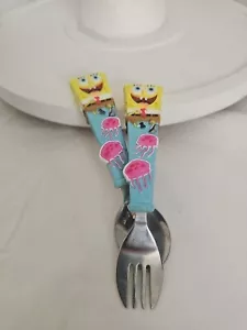 Nickelodeon SpongeBob bambini utensili cucchiaio e forchetta Munchkin Inc. 2005 - Foto 1 di 6