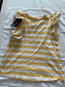 Polo Ralph Lauren T Shirt Girls S Age 7 Ruffle Sleeve - Picture 1 of 6