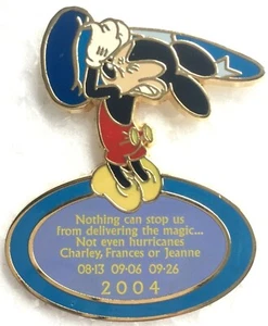 DISNEYWORLD CAST EXCLUSIVE HURRICANE CHARLIE 2004 OFFICIAL TRADING PIN ~ NEW - Picture 1 of 2