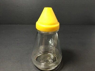 Стеклянный сахарница с желтым верхом - Изображение 1 из 4