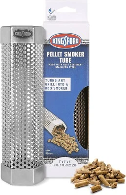 Kingsford Pellet Smoker Tube Grill into Smoker BBQ Stainless Steel 2"x2"x8" - Image 1 of 4