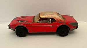 Vintage 1975 Matchbox no. 1 Dodge Challenger Red w/White Top