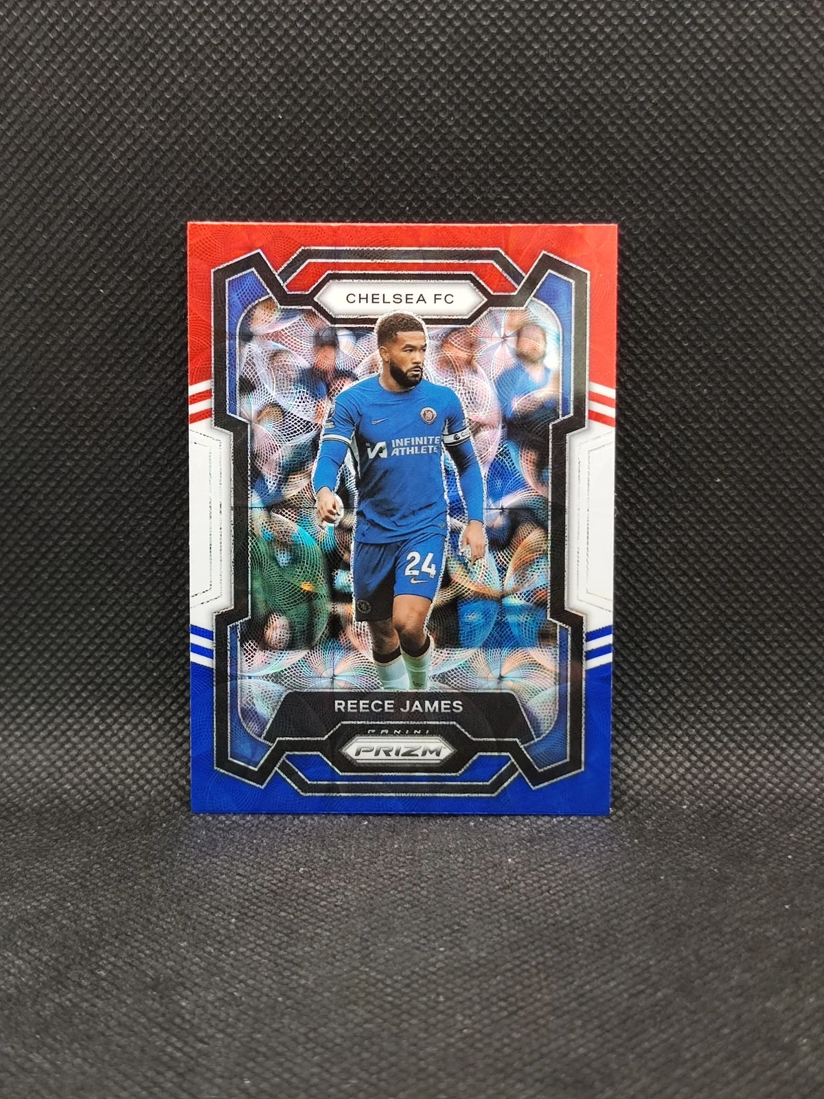 2023-24 Panini Prizm EPL Reece James Red White Blue Choice Prizm SP Chelsea