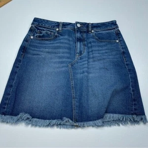 NWT LOFT Womens Size 2 Raw hem denim mini skirt 2981 - Picture 1 of 9