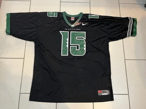 Hawaii Rainbow Warriors College Football Nike Jersey #15 Colt Brennan 3XL Cover