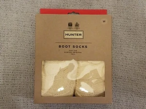 Hunter Boot Socks Size M Natural White For The Hunter Original Tall New in Box - Picture 1 of 2