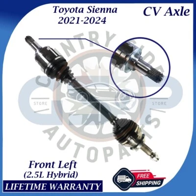 New OE Front Left CV Axle For 2021-2024 Toyota Sienna 2.5L Lifetime Warranty - Image 1 of 4