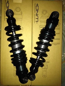 DNM Black 10.5" Slammer Rear Shocks Pair 1991-2015 Harley Dyna Fxd - Picture 1 of 3