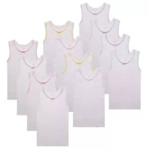 Buyless Fashion Girl Tank Cotton Undershirts for Dance Gymnastics, Kids(12 Pack) - Picture 1 of 77