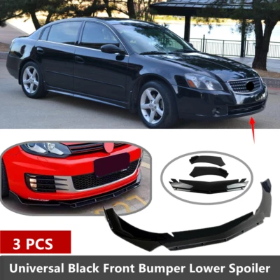 Add-on Universal Fit For 2002-2006 Nissan Altima Front Bumper Lower Lip Spoiler - Image 1 of 4