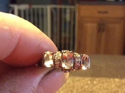 Engaste de catedra de morganita rosa redonda de 6,5 mm de oro rosa de 14 k sobre plata Foto 1 de 2