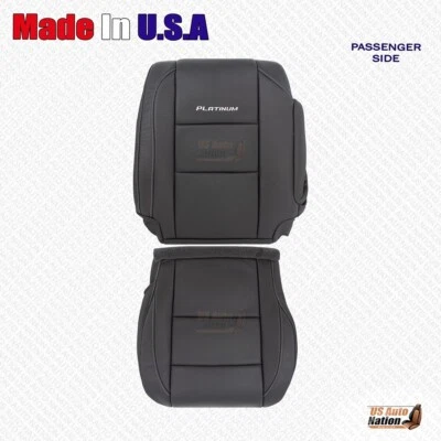 2010 -2015 For Nissan Armada Platinum Passenger Bottom & Top Leather Cover Black - Image 1 of 4