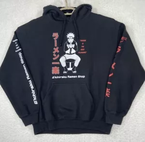 Naruto Shippuden Hoodie Adult Medium Black Shonen Jump Ichiraku Ramen Shop - Picture 1 of 3