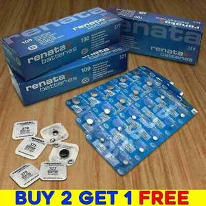 RENATA WATCH BATTERIES ⭐BUY 2 GET 1 FREE⭐ 377 371 364 CR 2032 2025 ✅ALL BATTERY✅ - Picture 1 of 48