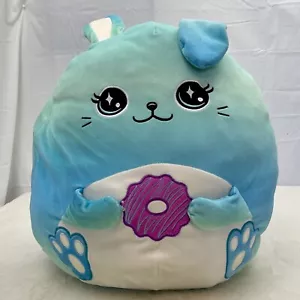 Squishmallow Justice Bunny w/Donut 21" Plush Stuffed Toy Kellytoy Teal - Picture 1 of 12