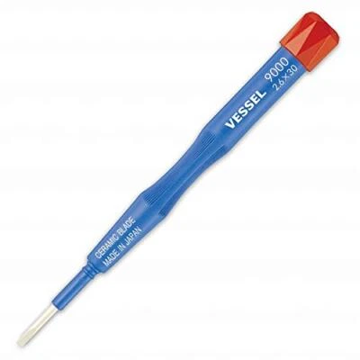 Vessel no.9000 slotted 2.6 x 30 ceramic adjuter screwdriver Screwdrivers & - Image 1 of 4