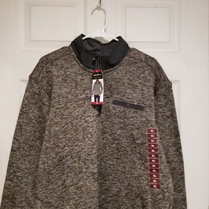 Eddie Bauer Sweater Fleece 1/4 Zip Pullover Soft Heathered Gray XL Extra Large - Picture 1 of 5