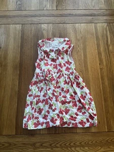 Rachel Riley Cherry Print Jersey Dress 5Y – Girls Red White Cotton Summer - Picture 1 of 3