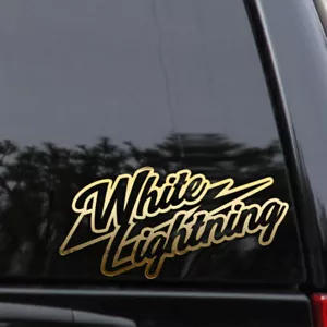 WHITE LIGHTNING Car Truck Nickname Vinyl Decal Sticker - Bild 1 von 3