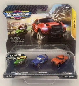 ✅Micro Machines Series 2 STUNT PACK # 05 Motorcycle Hognose Adventure Truck NEW - Picture 1 of 6