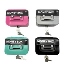 Metal Money Box Lockable Coin Bank Durable Coin Saving Box