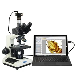 OMAX 40X-2500X Microscopio tinoculare composto biologico con fotocamera digitale 9 megapixel - Foto 1 di 8