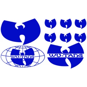 Wu Tang Street Wear 9 Set Black Vinyl Decal Sticker Set - Free Shipping - Picture 1 of 18