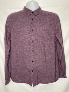 Old Navy Button Shirt Men's Large Slim Purple Cotton - Picture 1 of 7