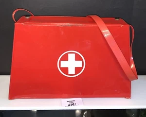 Blue Box Toys Vinyl Medical Kit Red Doctors Bag With Accessories Vintage - Picture 1 of 10
