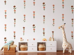 Boho Style Flower Wall Stickers Removable Wall Nursery Wall Decal Decor Stickers - Bild 1 von 4