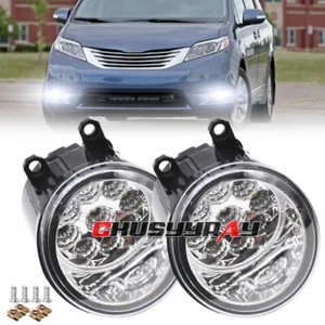For 2011-2017 Toyota Sienna Clear Lens Front LED Bumper Fog Lights Assembly PAIR - Picture 1 of 12